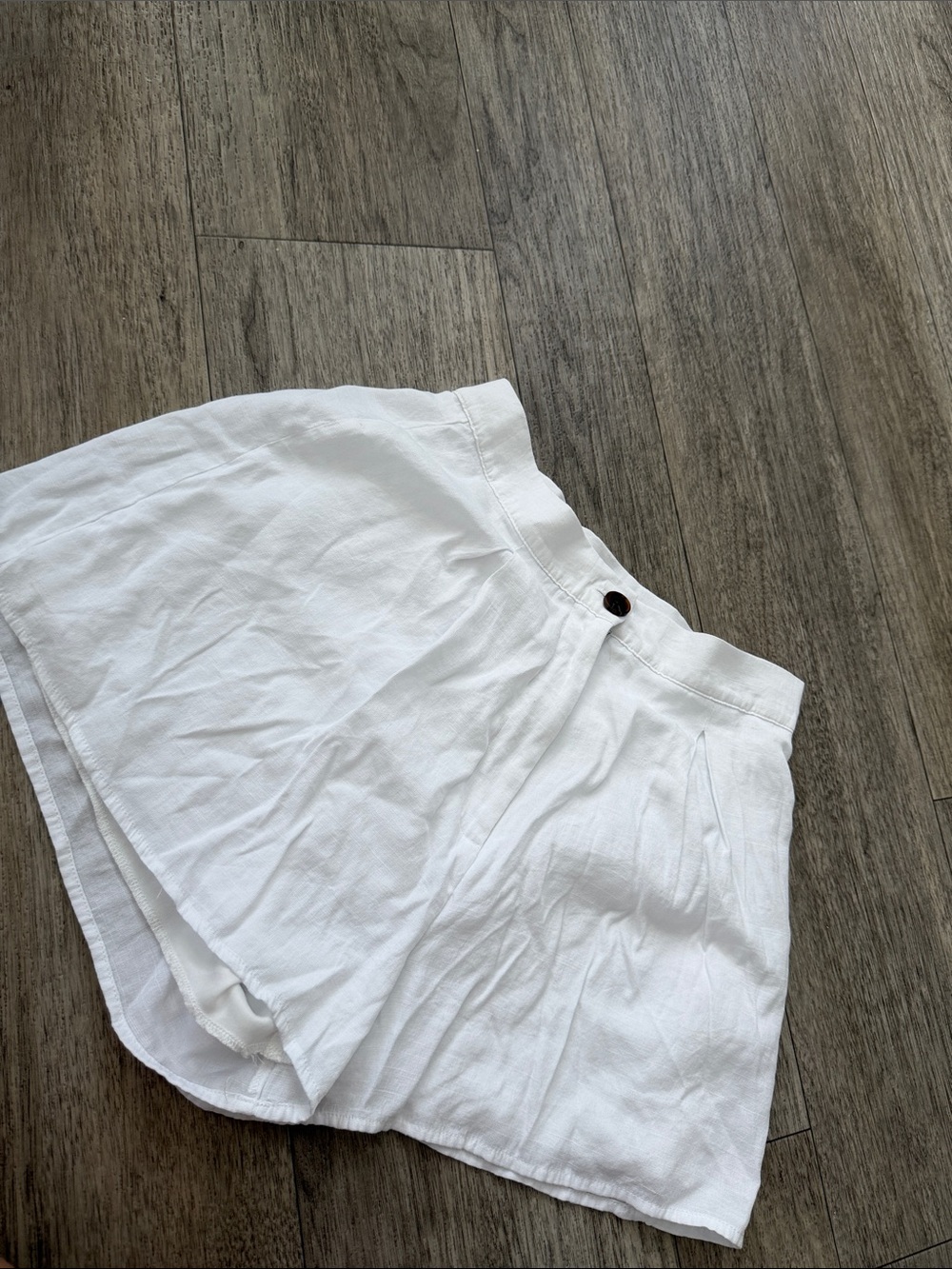 Blue Rain White Circle Skirt Lino